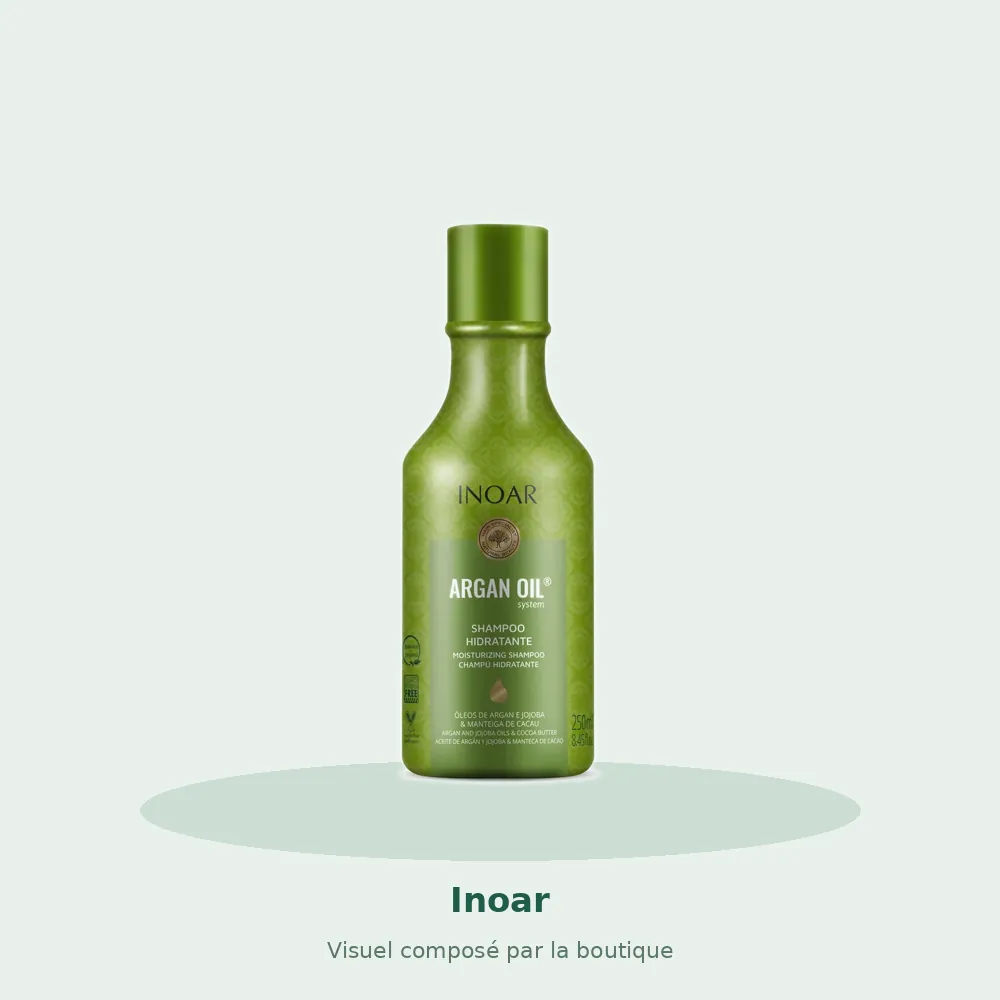 Shampooing Inoar Argan Oil System, visuel composé par la boutique