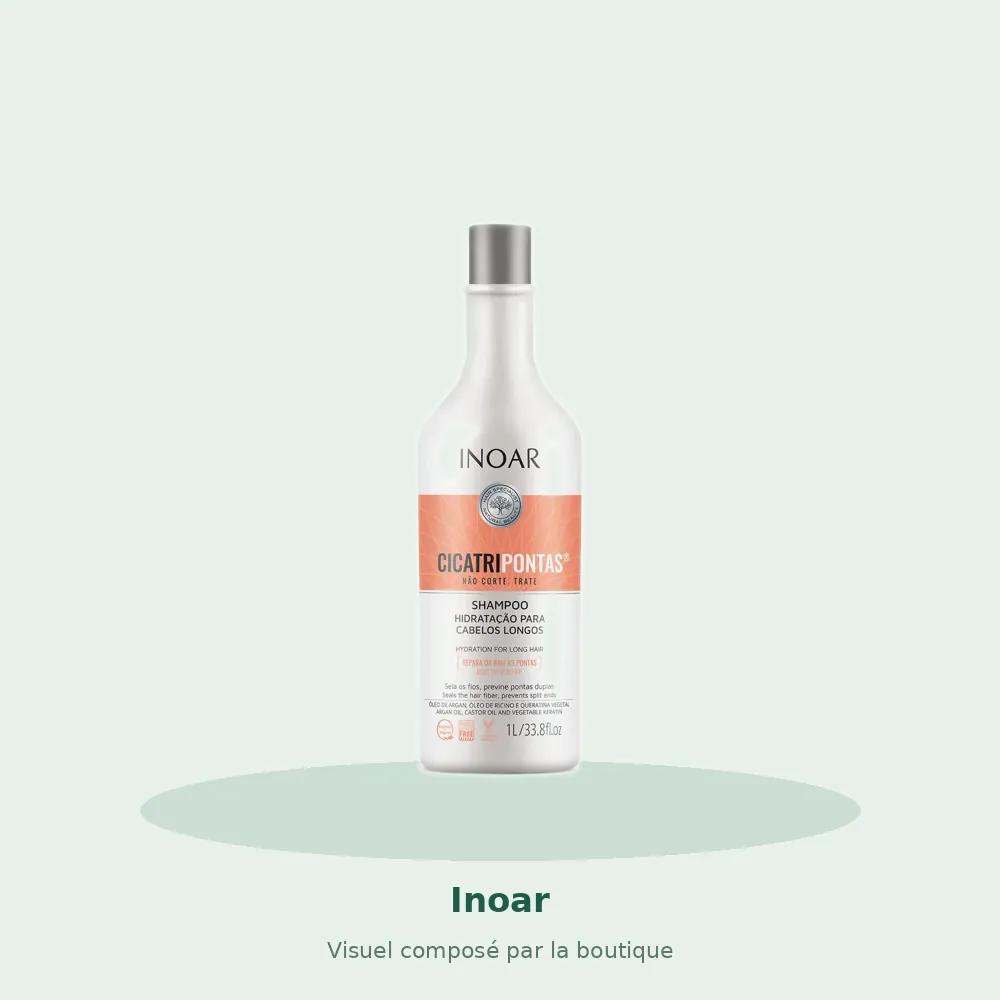 Shampooing Inoar Cicatripontas, visuel composé par la boutique