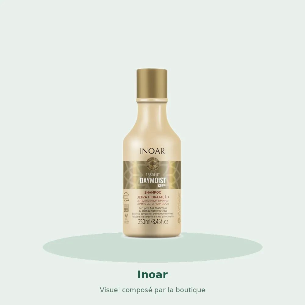 Shampooing Inoar Daymoist, visuel composé par la boutique