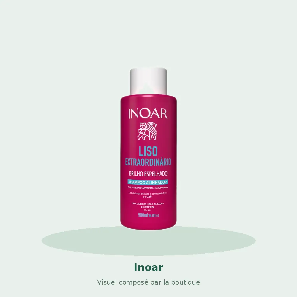 Shampooing Inoar Liso Extraordinário, visuel composé par la boutique