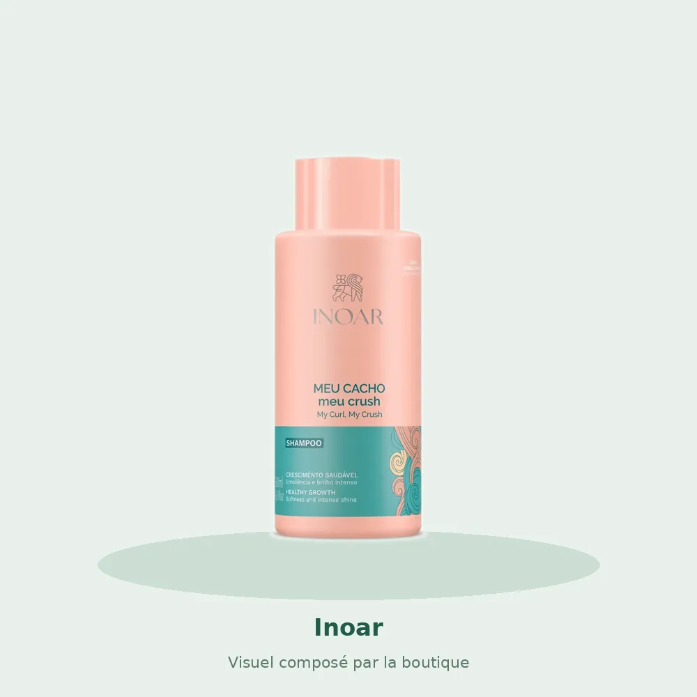 Shampooing Inoar Meu Cacho Meu Crush, visuel composé par la boutique