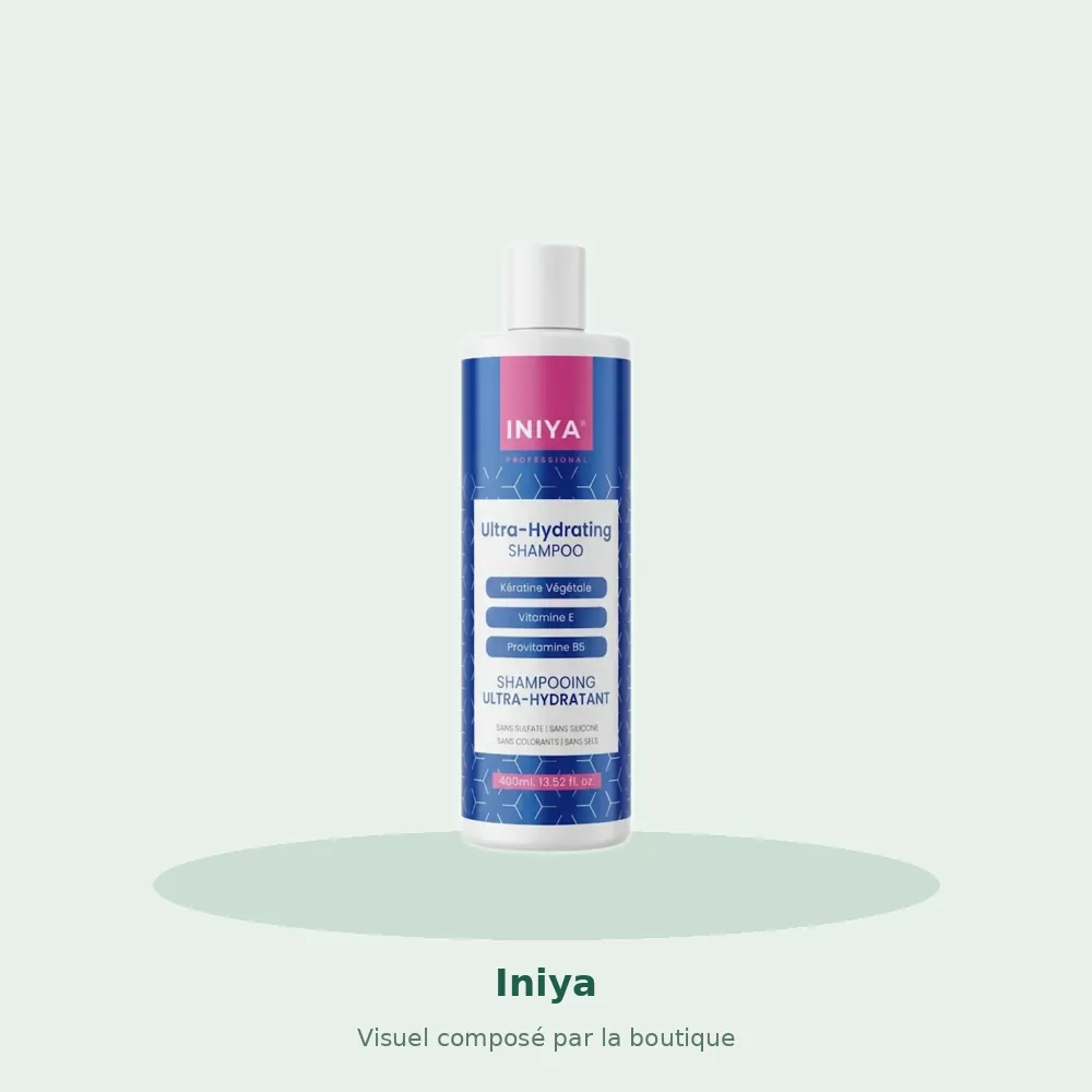 Shampooing kératine ultra hydratant Iniya Professional, visuel composé par la boutique
