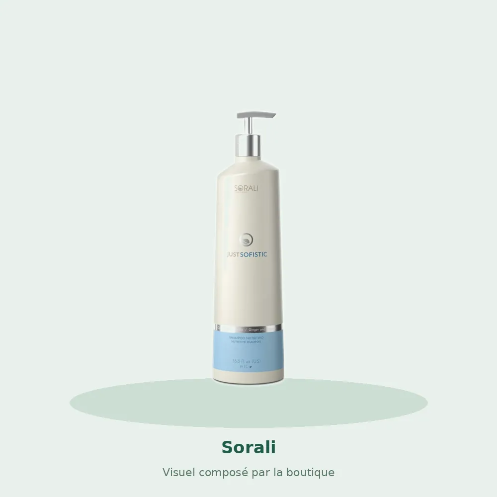 Sorali Just Sofistic shampooing nutritif 1 L, visuel composé par la boutique