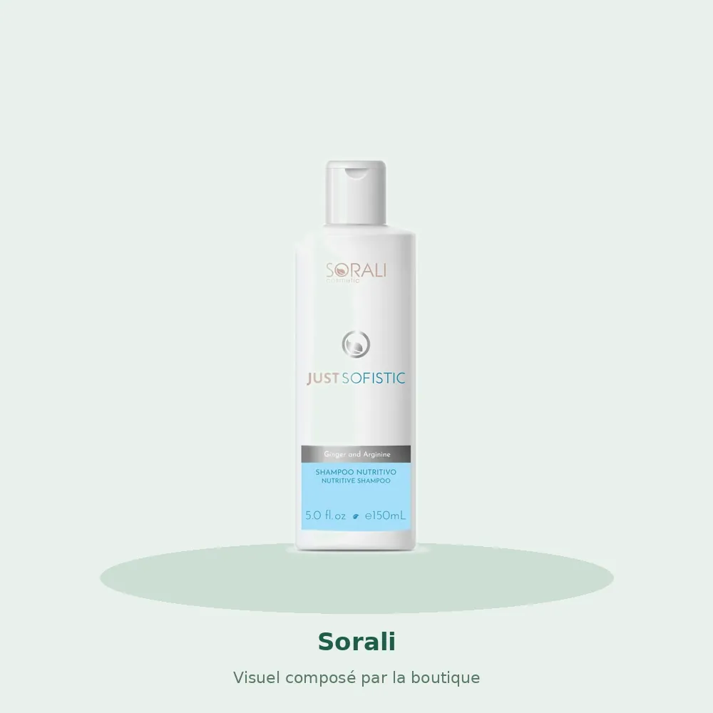 Shampooing nutritif Just Sofistic Sorali, visuel composé par la boutique