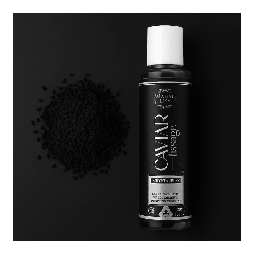 Step 2 lissage caviar nigelle Mahal Liss sans clarifiant, vue 3 Mahal Liss