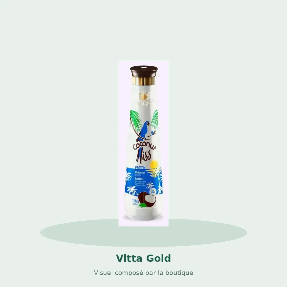 Vitta Gold Coconut Liss lissage protéine, visuel composé par la boutique