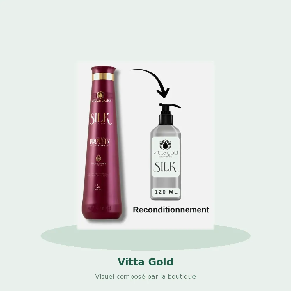Vitta Gold Lissage Brésilien Silk Express 120 ml, visuel composé par la boutique