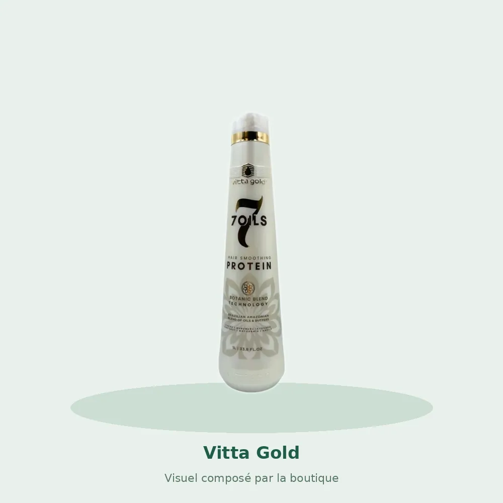 Vitta Gold Lissage protéiné 7 Oils, visuel composé par la boutique