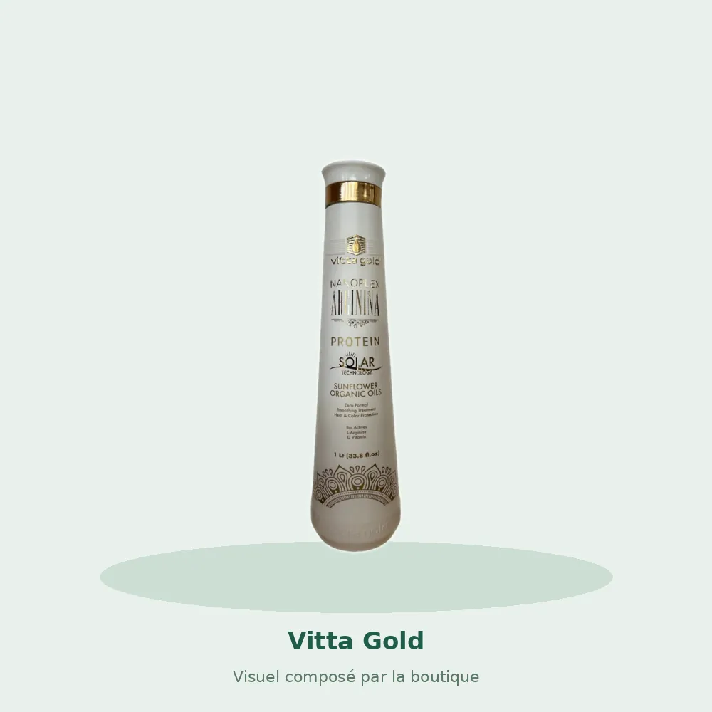 Vitta Gold Lissage protéine Nanoplex Solar Arginina, visuel composé par la boutique