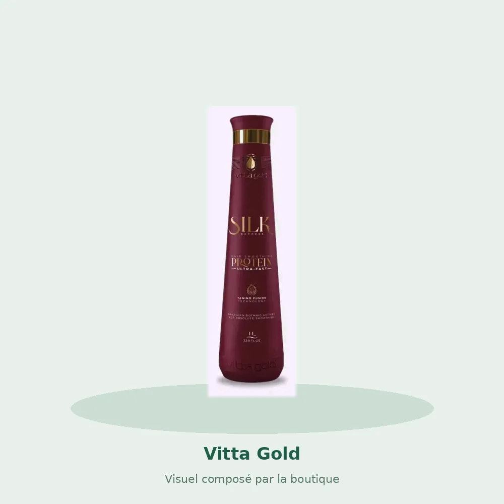 Vitta Gold Silk Express lissage protéine, visuel composé par la boutique