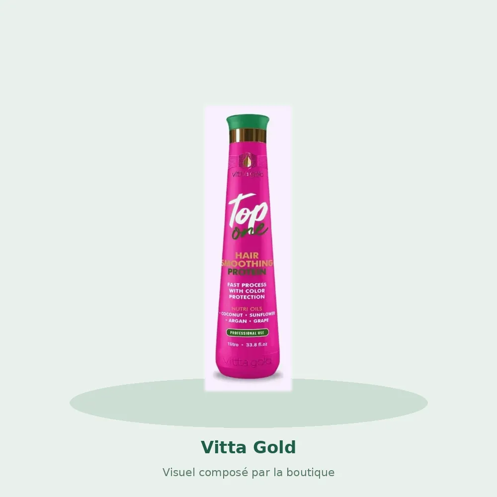 Vitta Gold Top One lissage protéine 1 kg, visuel composé par la boutique