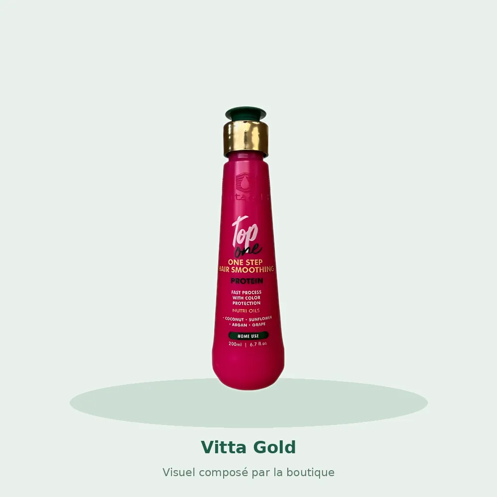 Vitta Gold Top One lissage protéine, visuel composé par la boutique